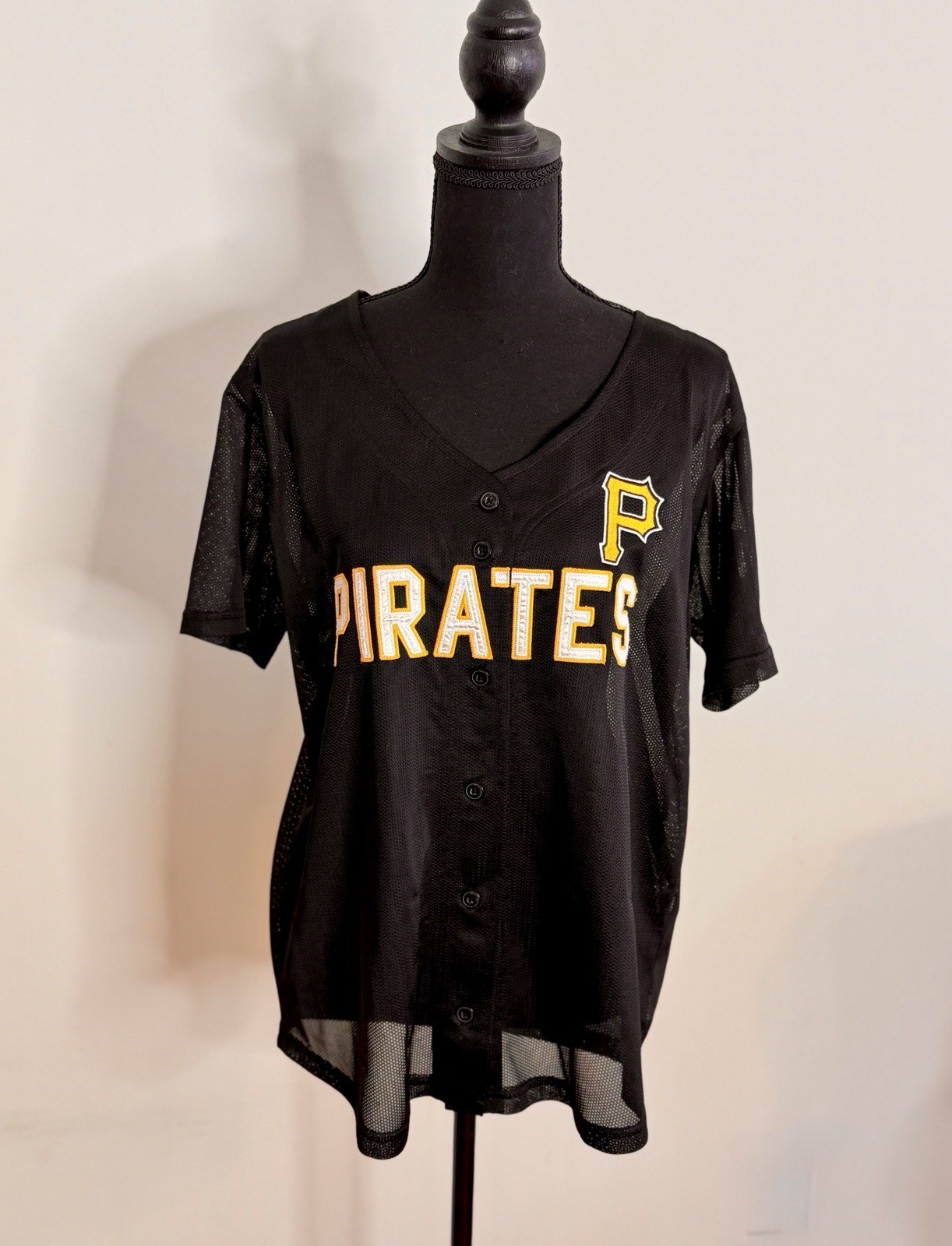 Victoria’s Secret Pittsburgh Pirates PINK 5th & OCEAN Embroidered Jersey LARGE L