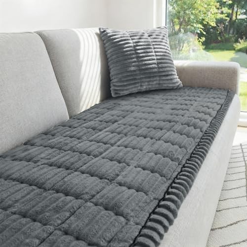  Pet Couch Cover Dogs Washable Non-Slip Couch Protector 27.6"x70.9" Dark Grey