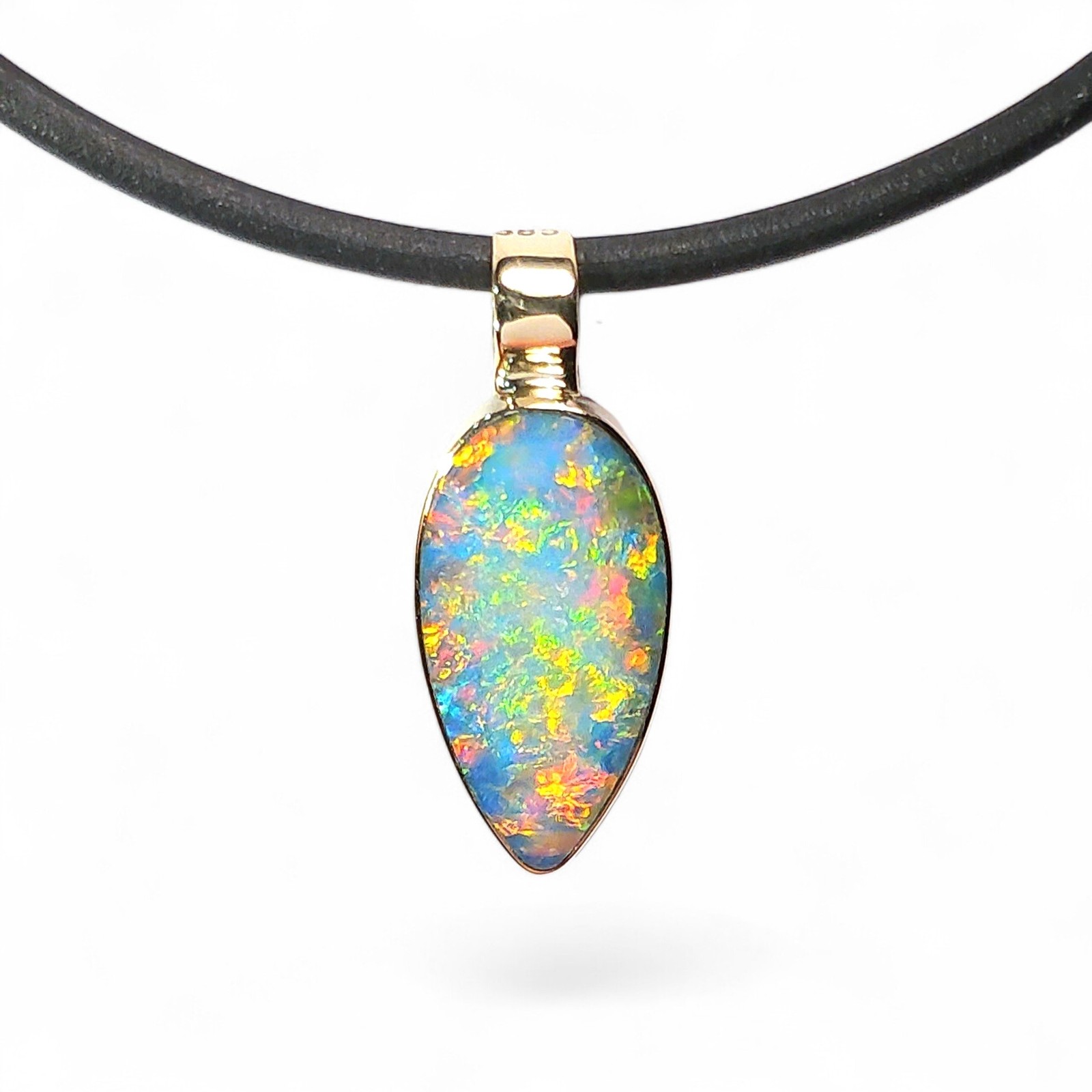 Nefertiti' Genuine Australian Opal Pendant 14k Gem Gift 5ct P88