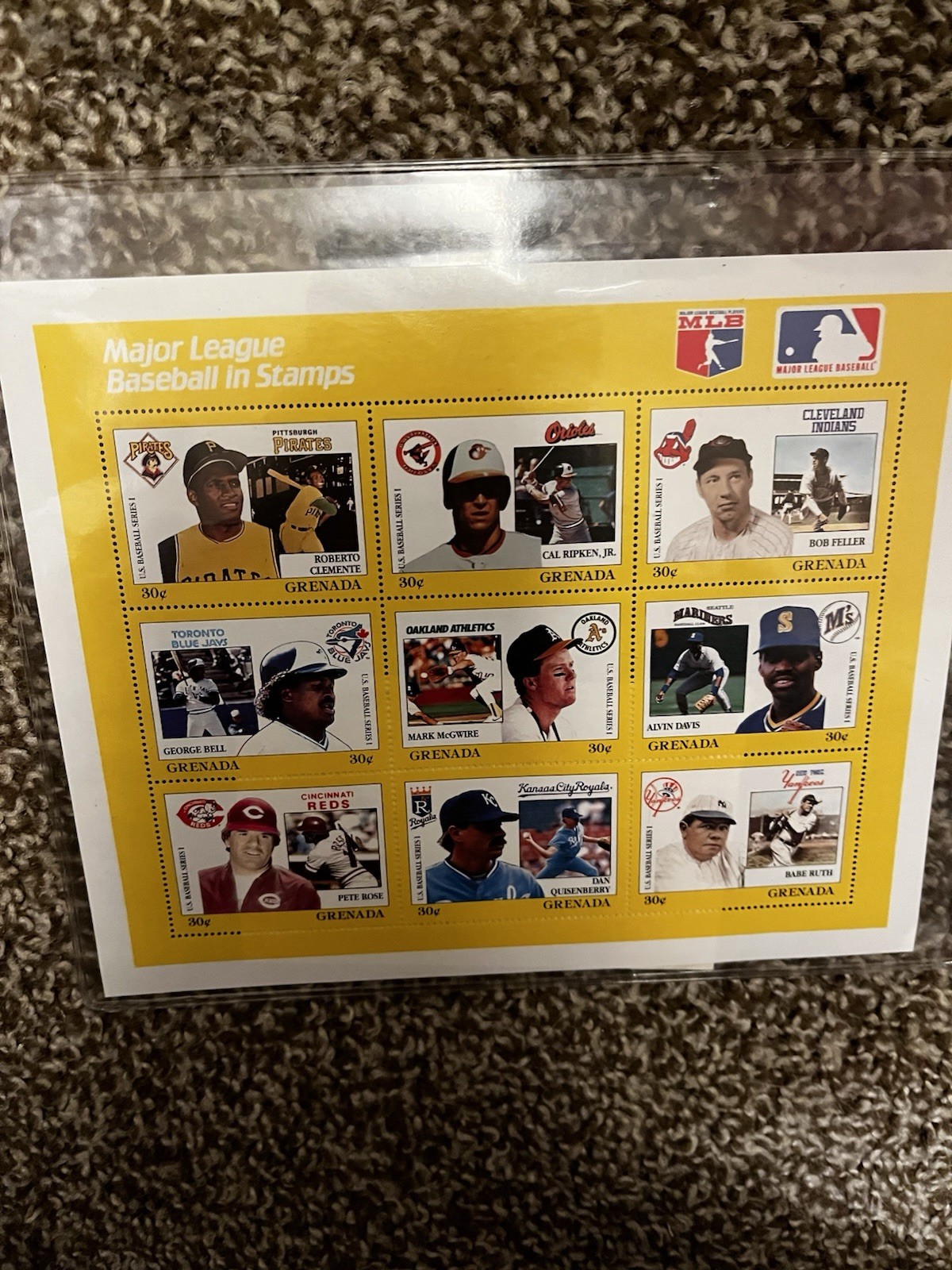 Major League Baseball Stamps Grenada ONE SET