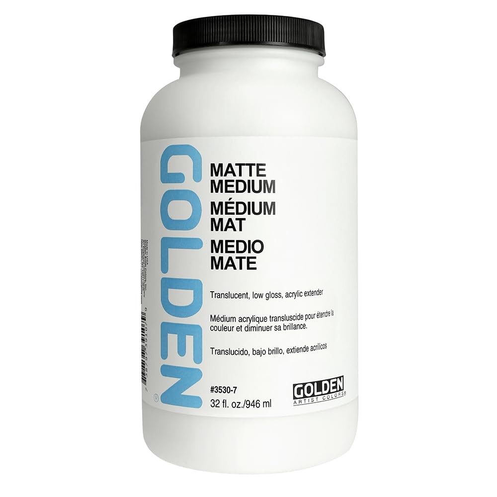 GOLDEN Matte Medium 32oz Acrylic Professional Art Semi-Transparent