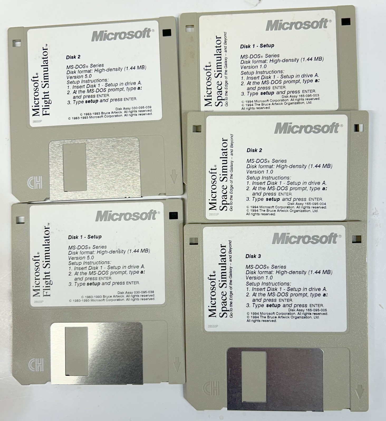 Microsoft Space Simulator 1.0  & Flight Simulator 5.0