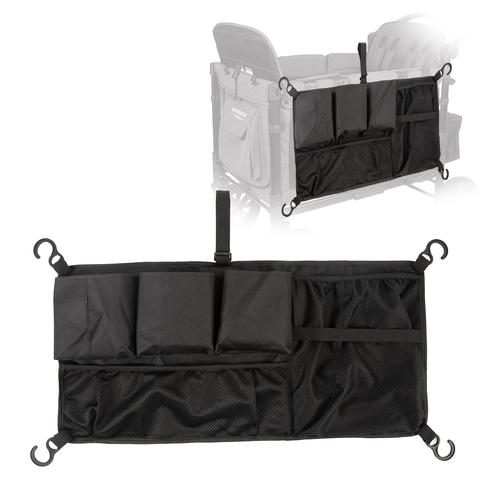 Multi Pockets Cargo Net for Wagon Stroller,Stroller Wagon Cargo Net,Oxford St...