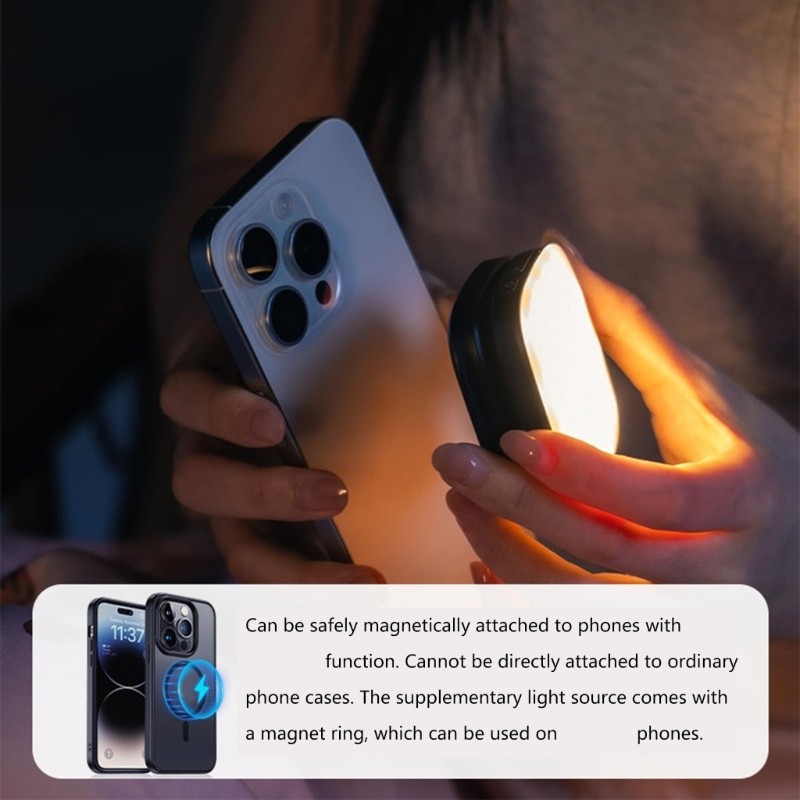Foldable Selfie Light Phone Fill Light with Mirror for Makeup for Phone 16 15