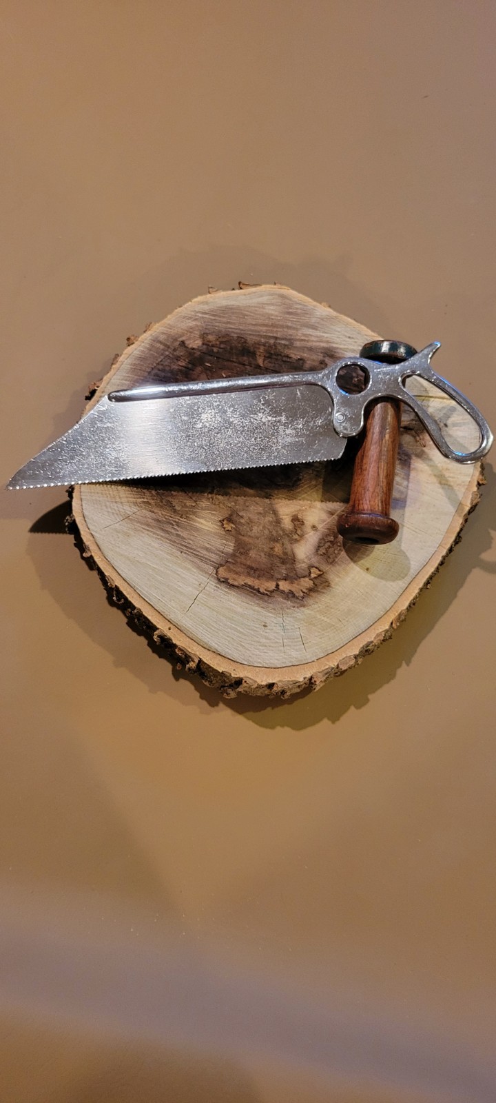 Vintage U.S. Navy Satterlee Bone Saw, Stainless Steel