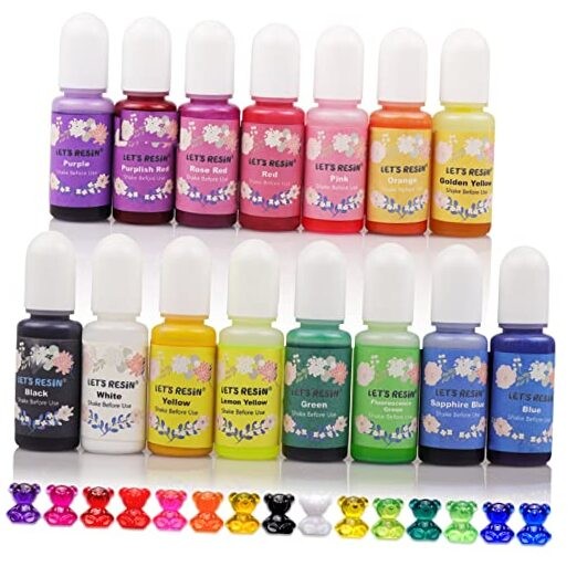  Epoxy Resin Dye,15 Color Translucent Epoxy Resin Pigment,Odorless 