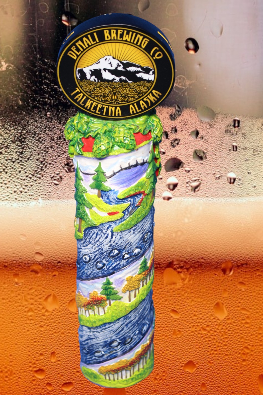 DENALI BREWING Beer Tap Handle, TALKEETNA, ALASKA Man Cave