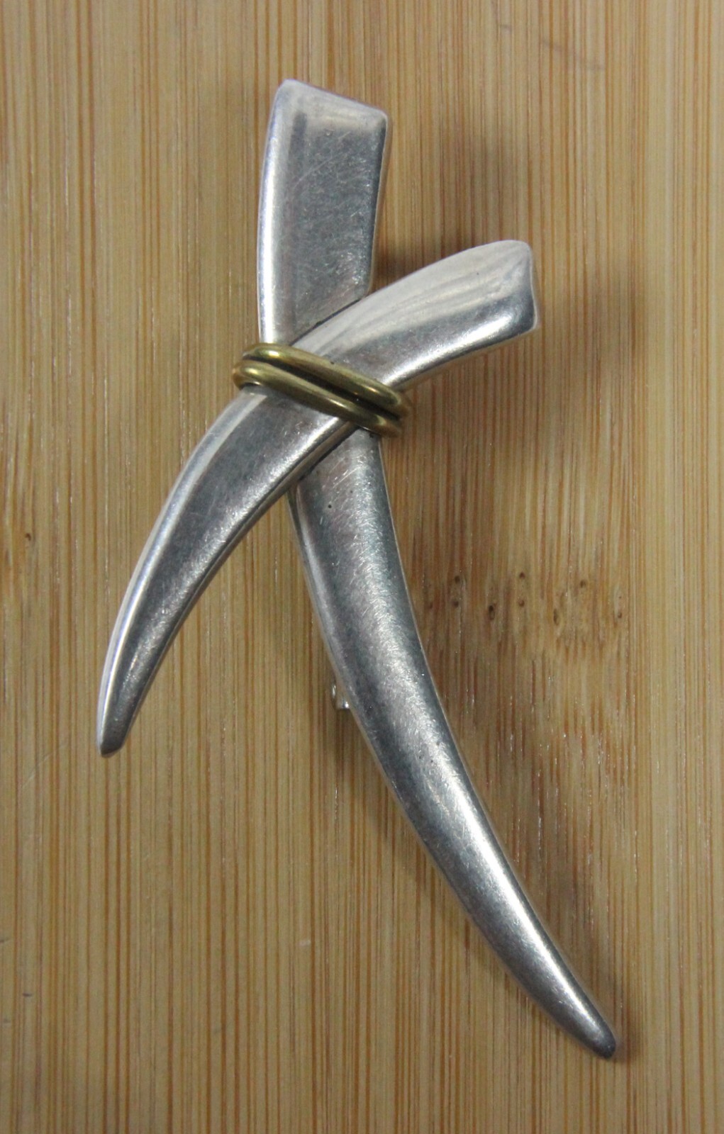 Vintage Taxco Gregorio Modernist Brooch Pin Mexico 925 Sterling Silver