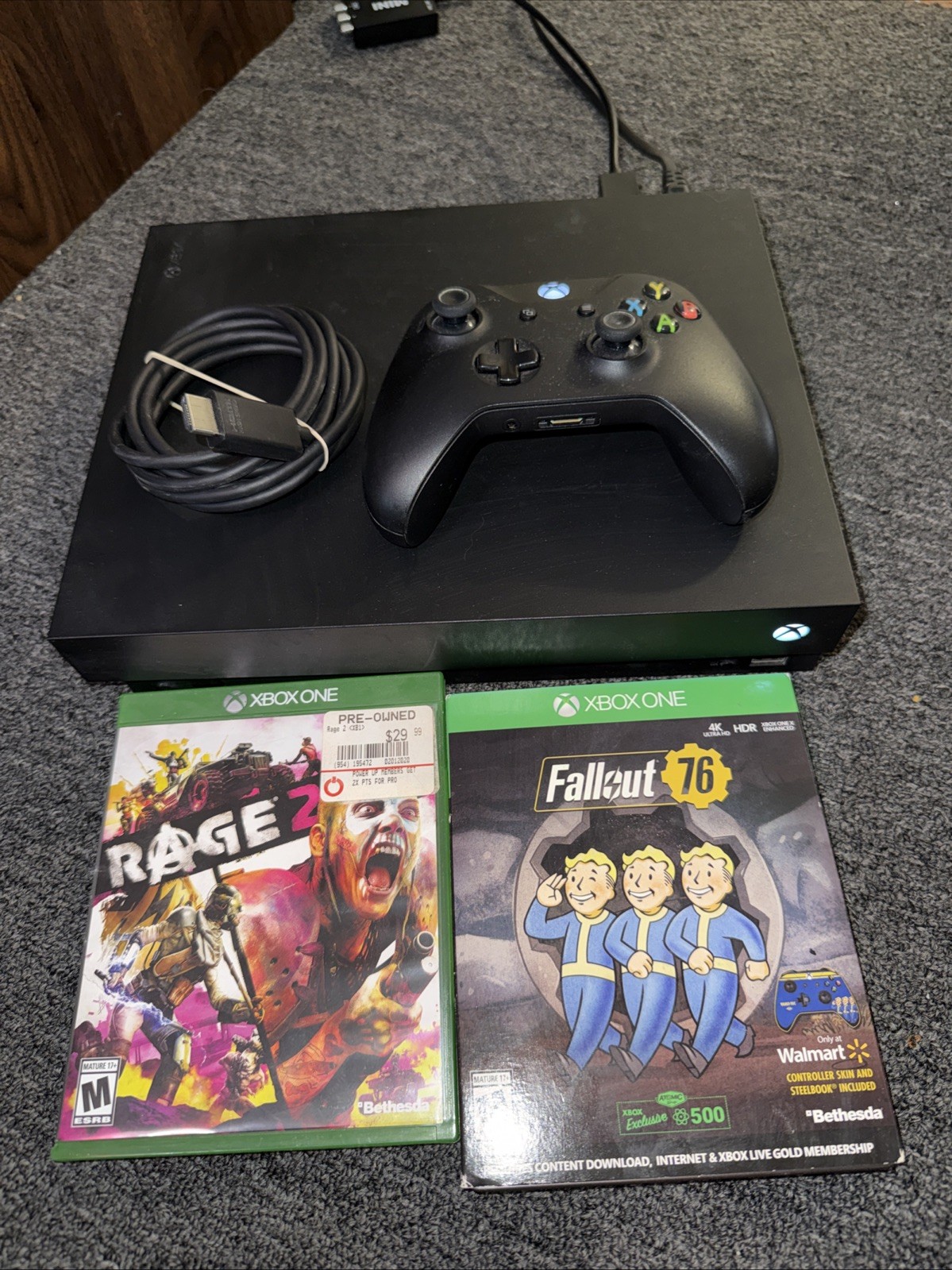 Microsoft Xbox One X Console Bundle With Games And Controllers