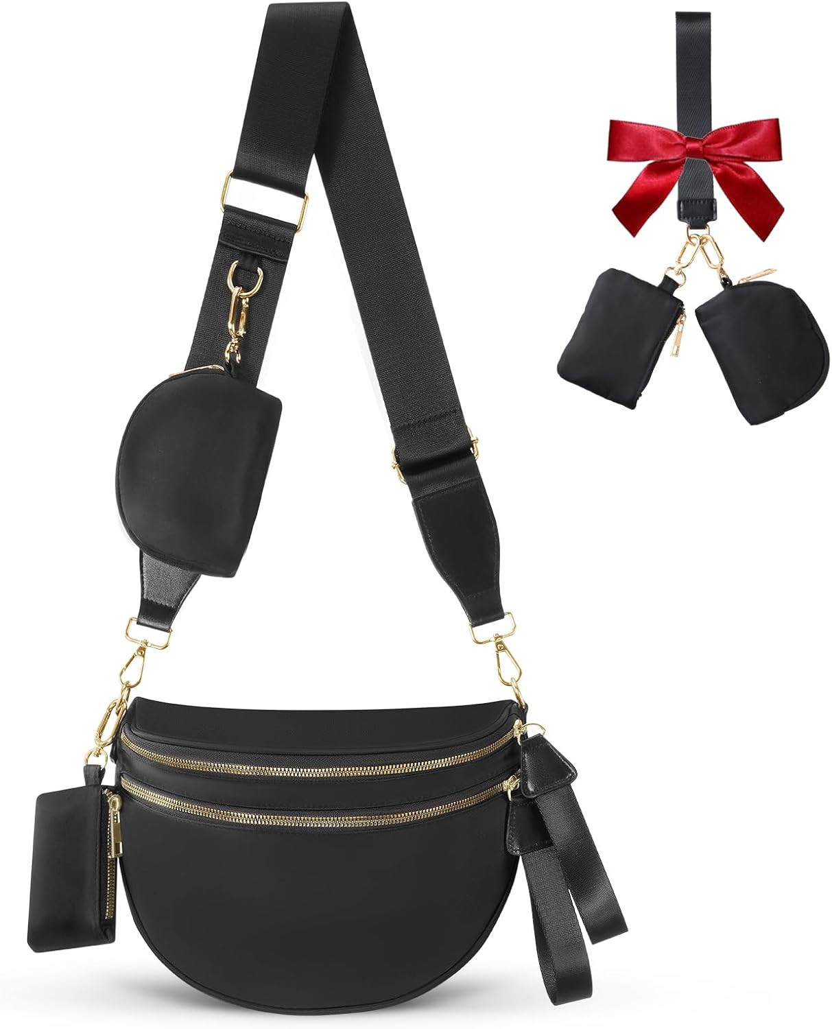 Cross Body Bag for Women Bum Bag Checkered Belt Bags Fanny Packs for Girls Trave