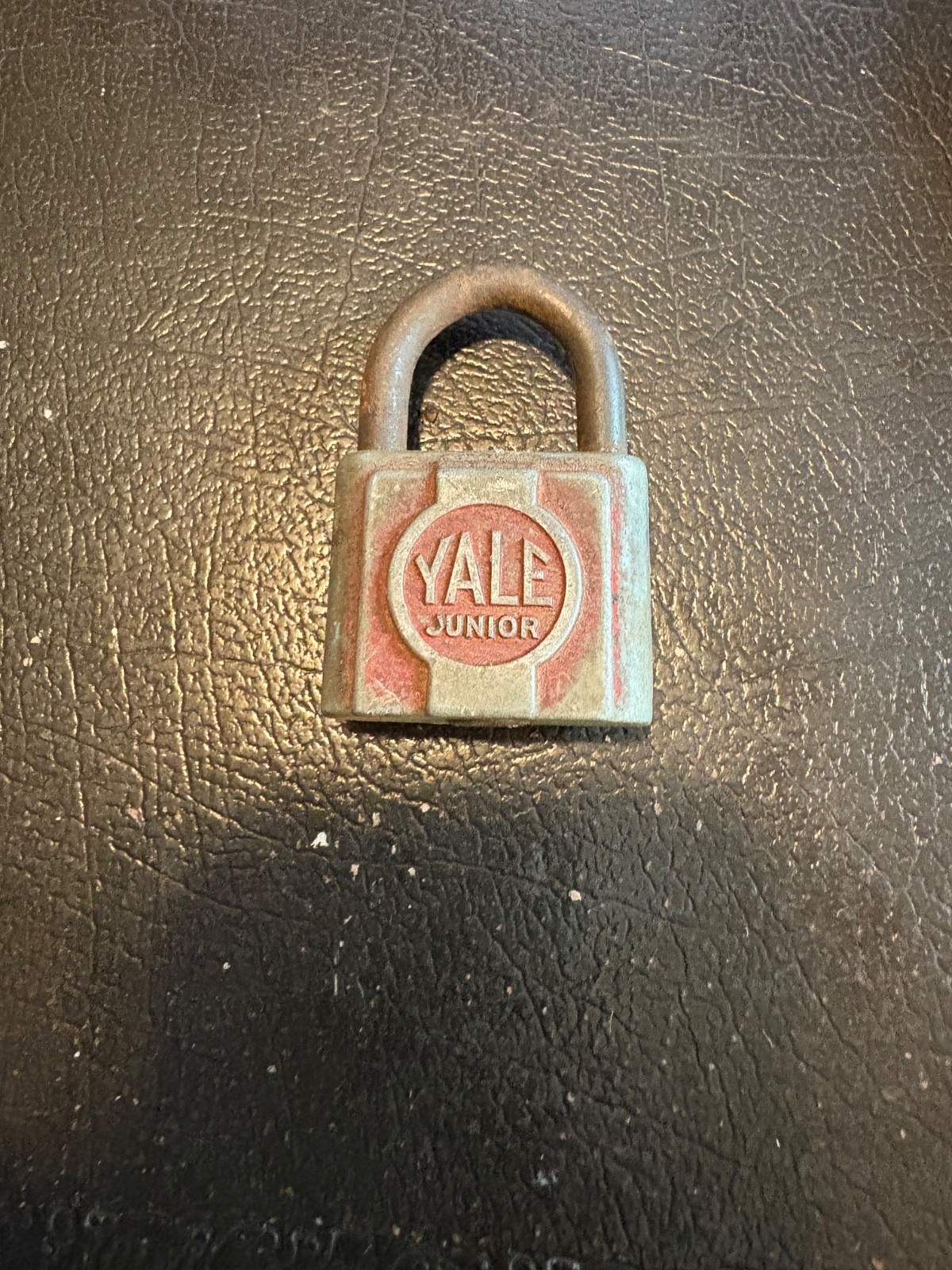 Vintage Red Yale Junior Padlock Made In USA- Nice front