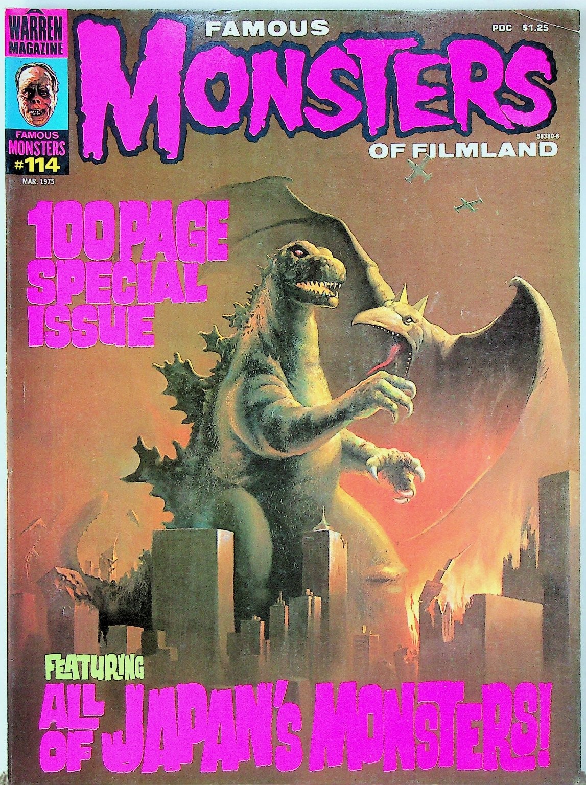 Famous Monsters of Filmland #114 Mar 1975 Warren Japan Monsters Godzilla