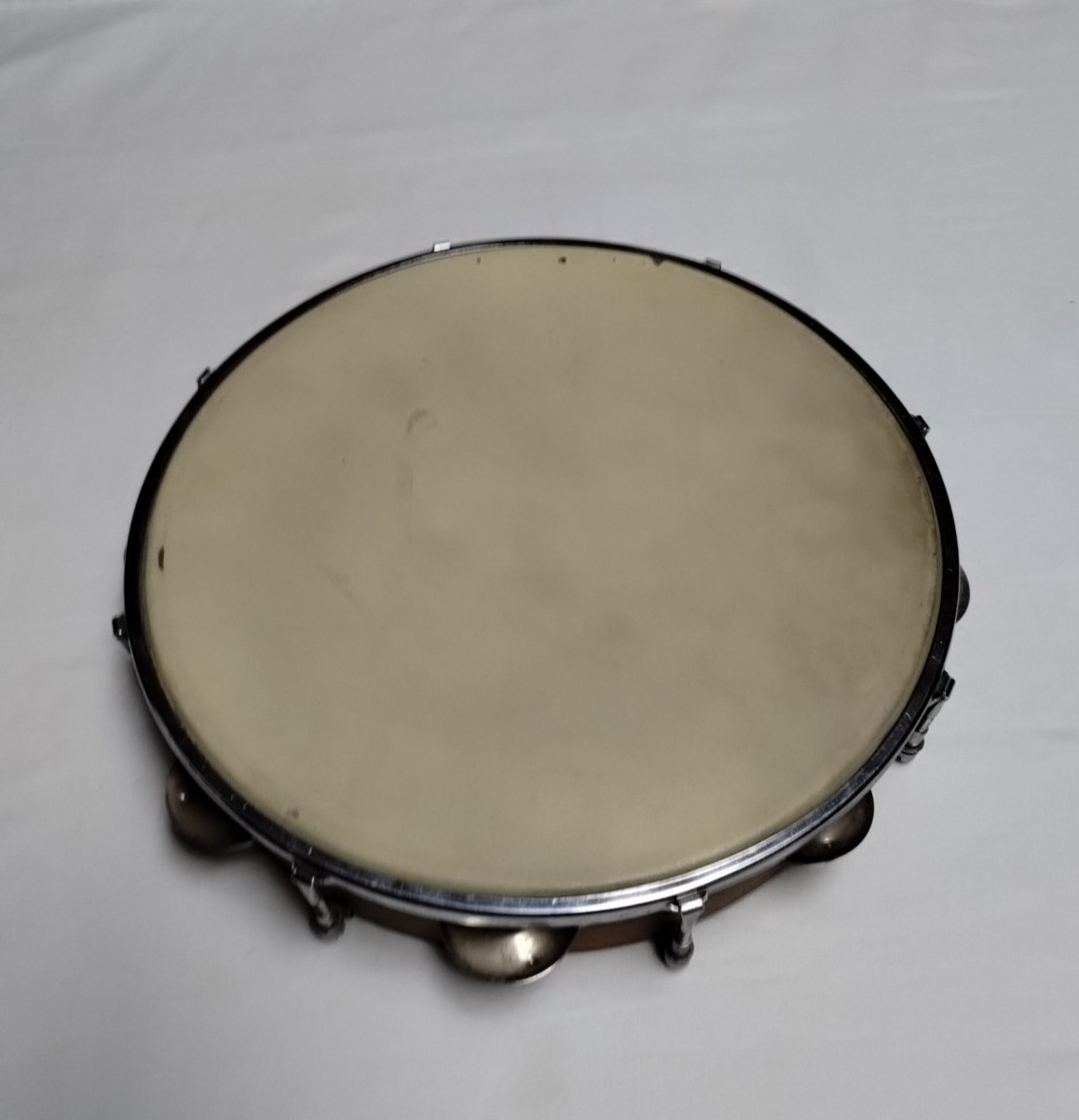 Tambourine Drum Wood & Metal w/ 7 Jingles 10" Dia. Percussion Music Equipment