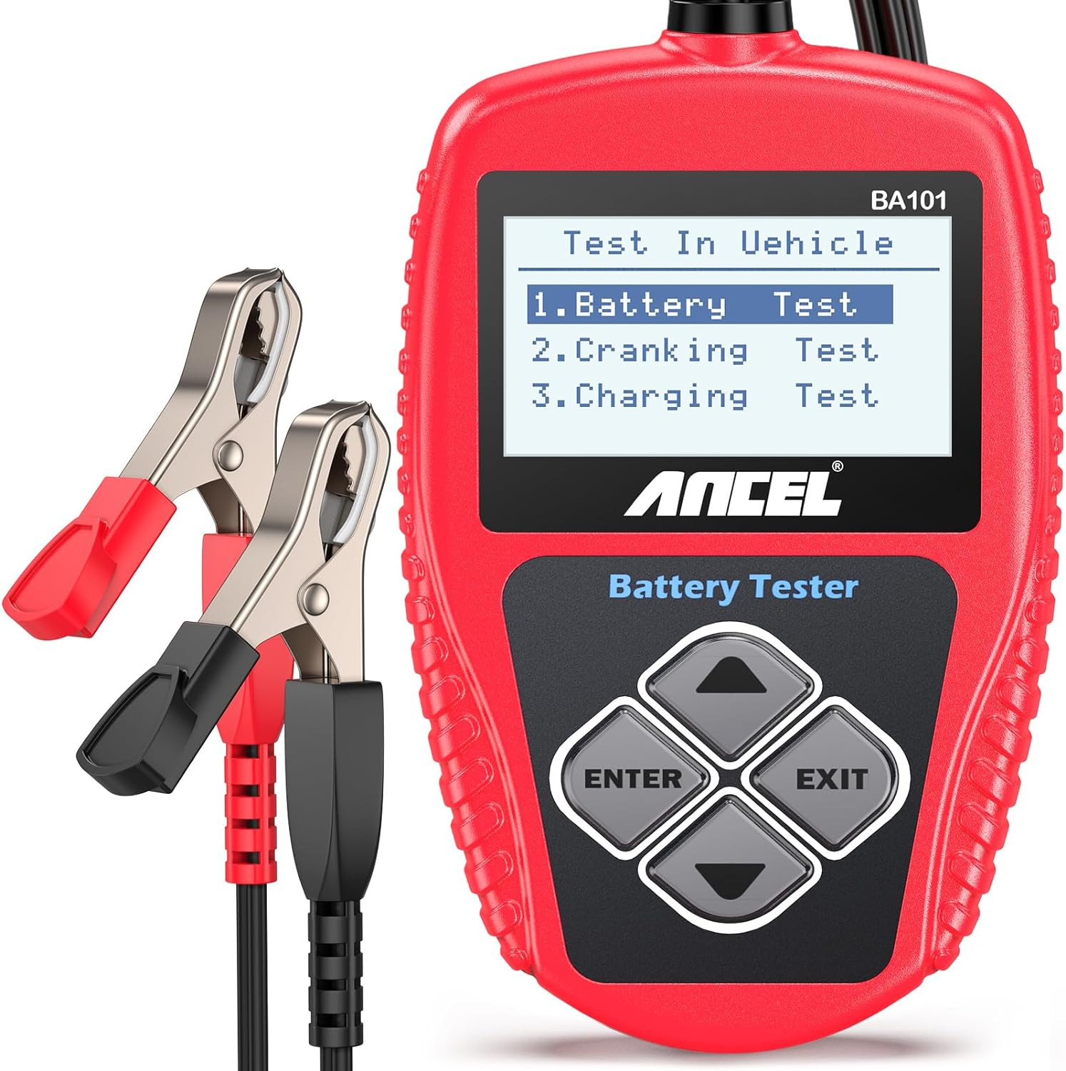 ANCEL BA101 Car Battery Tester, 12V Digital Automotive Alternator Meter Diagnost