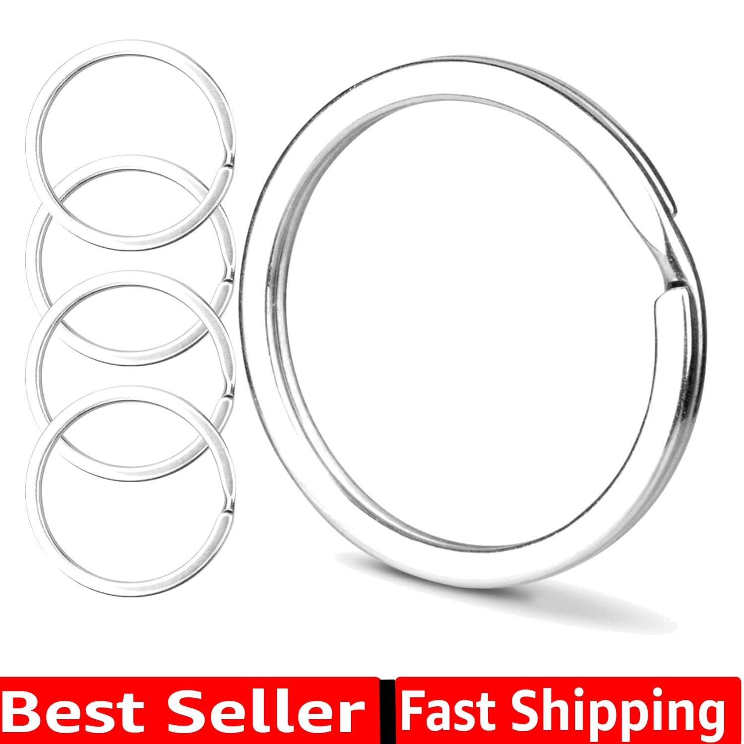 CREST Surgical and Marine Grade Stainless Steel Split Ring for Keychains SS31...