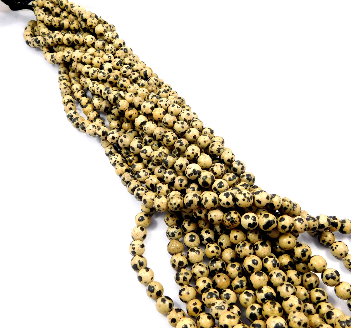 Dalmatian Jasper Beads 15 Inch Strand 8mm Round Natural Gemstone Wholesale Lot