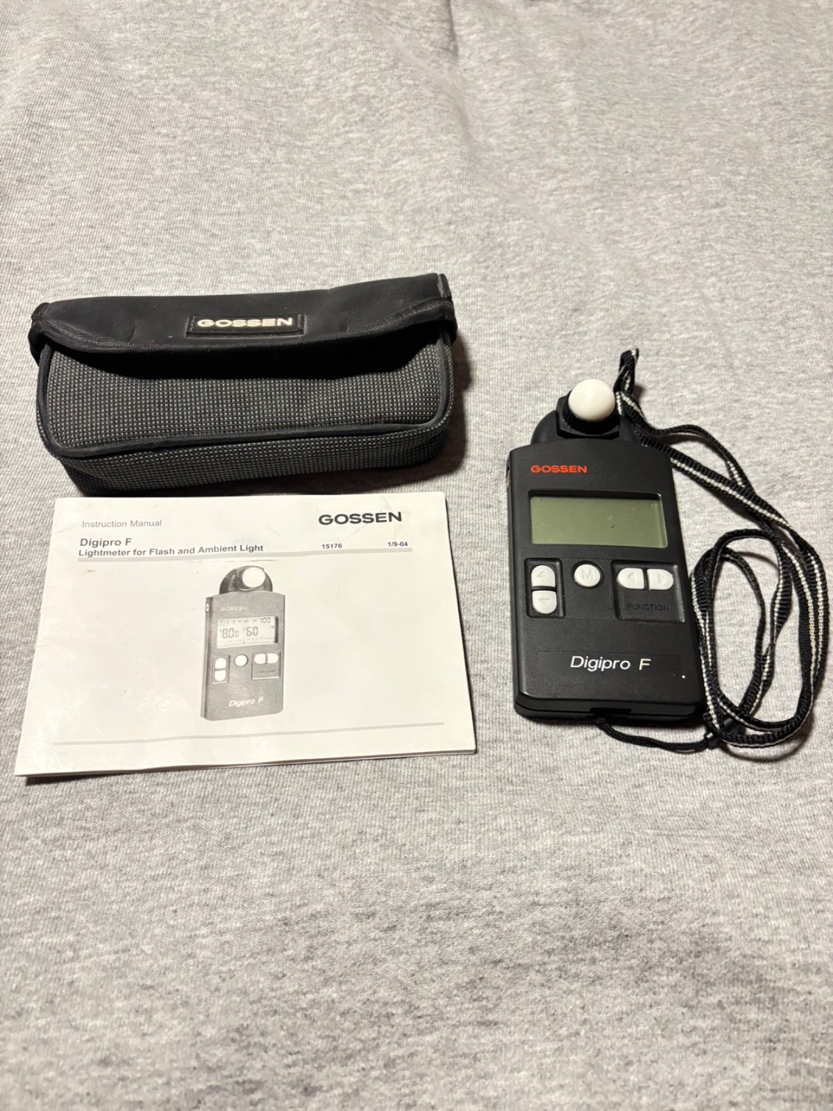 Gossen DIGIPRO F Light Meter with Case (used, no longer used).  Works as should.