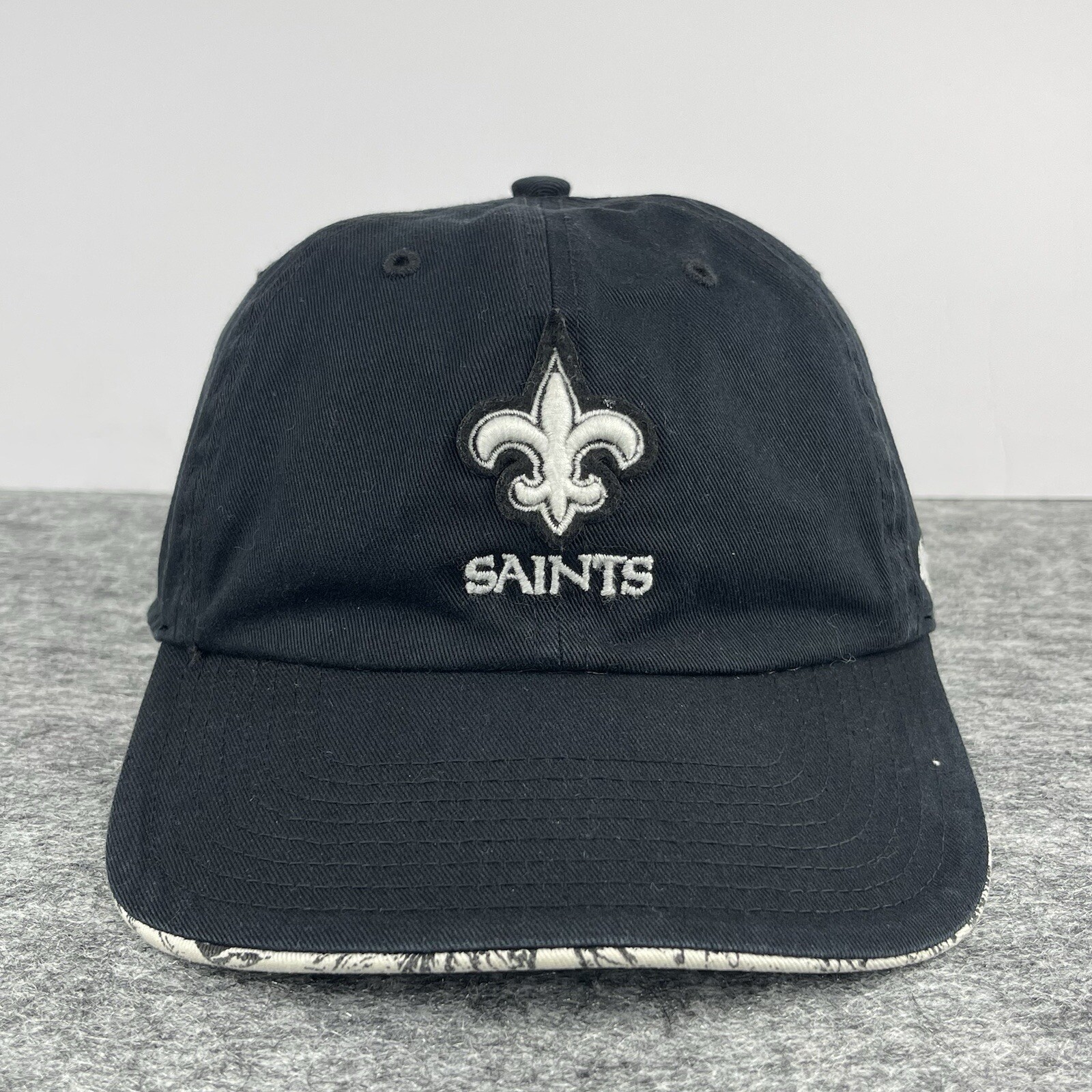 New Orleans Saints Hat Cap Black Cotton Fleur De Lis Logo Women's '47 Brand NFL