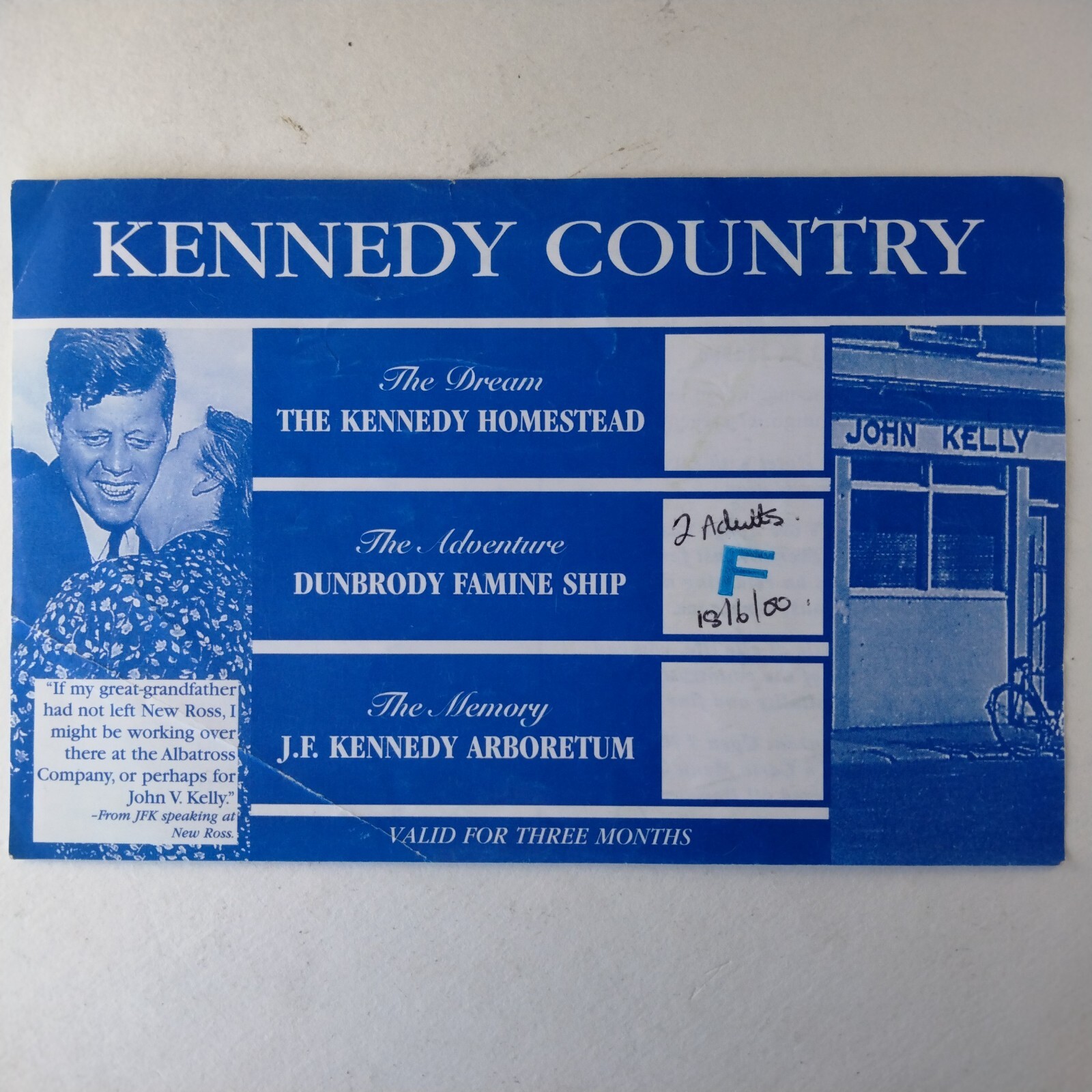 Kennedy Country Ticket Pass Vintage