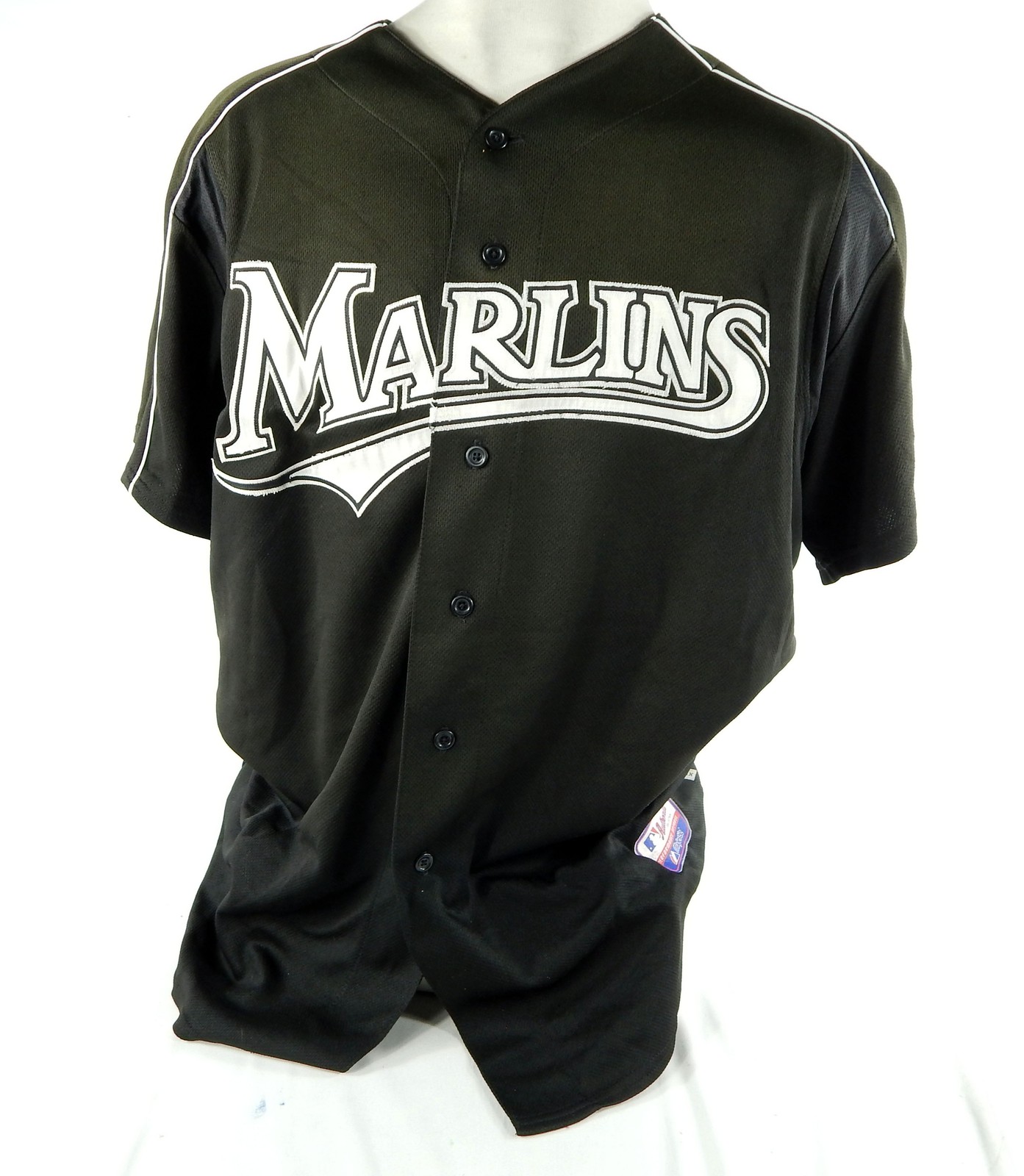 Florida Marlins Miller #45 Game Used Black Jersey ST BP XL DP70629