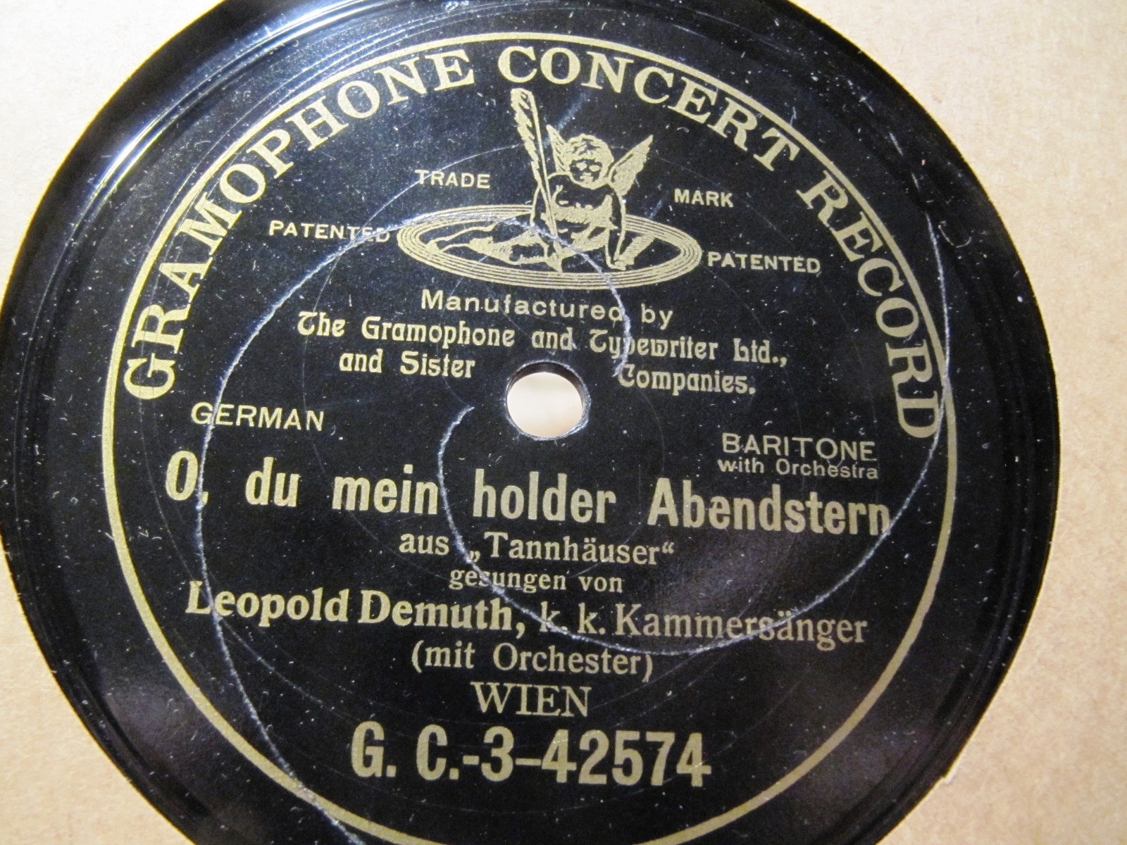 MAHLERs VIENNA 1906 G&T LEOPOLD DEMUTH Wagner TANNHÄUSER Blick ich Umher 3-42739