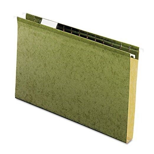  Extra Capacity Reinforced Hanging Folders, 1" Size, Legal Hanging File