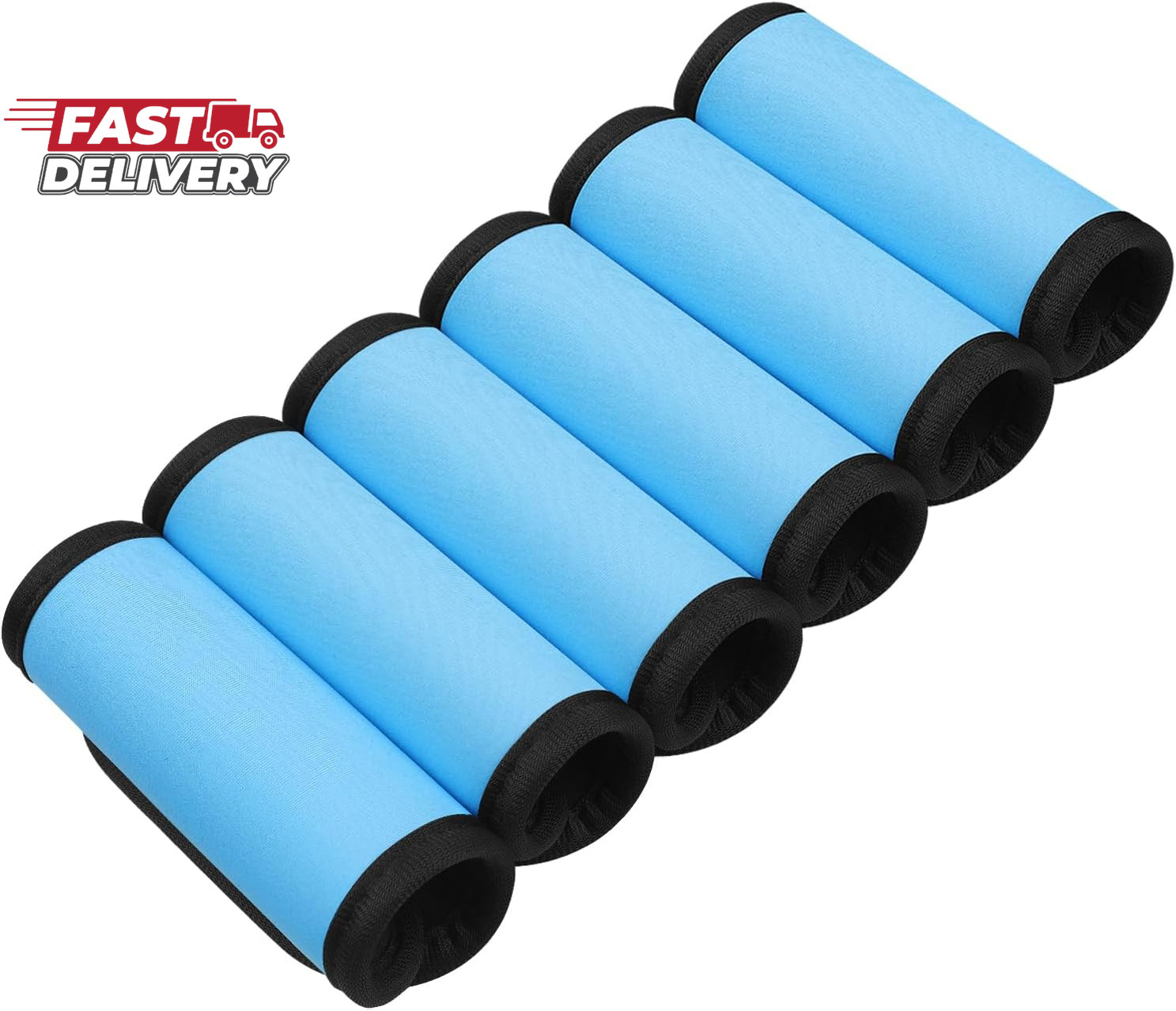 6 Pack Luggage Handle Wrap, Luggage Handle Wraps for Suitcase, Light Blue Luggag