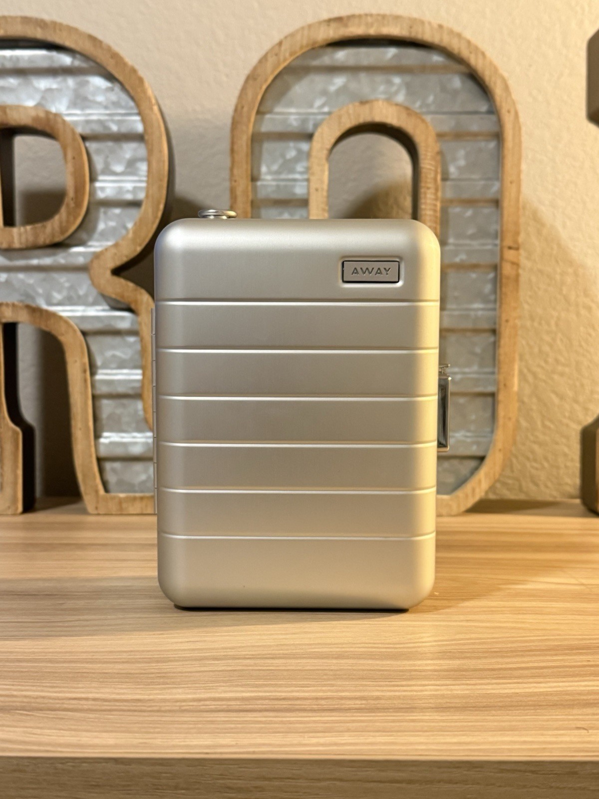 AWAY The Mini Travel Suitcase Toiletry Case in Aluminum MINT