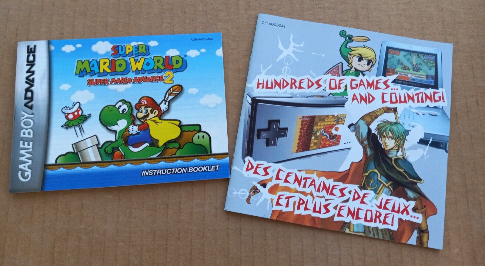 Super Mario Advance 2: Super Mario World Gameboy Advance Manual and Insert Only