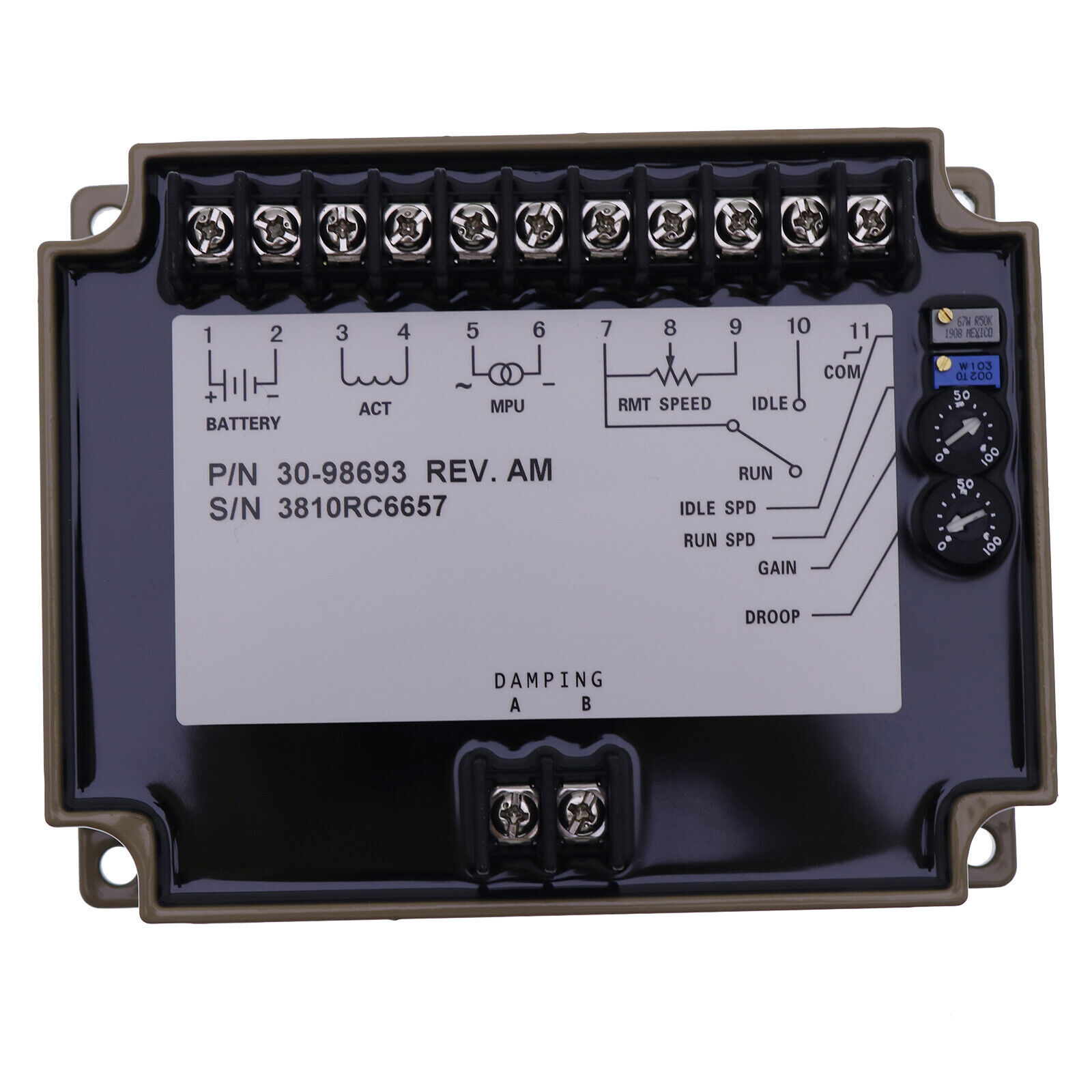 Speed Controller Control Governor 3098693 Generator Parts Fits Cummins KTA19 Eng