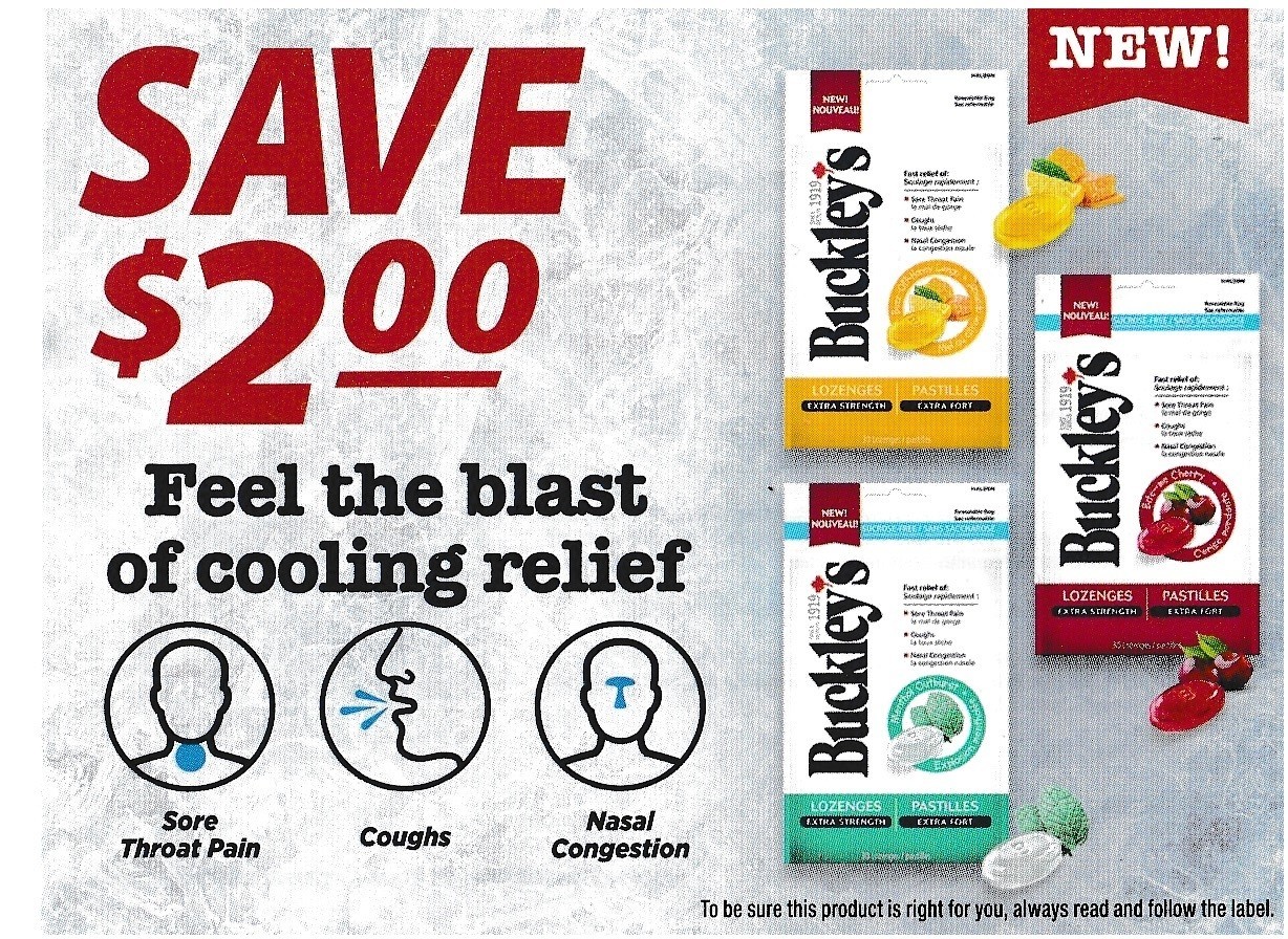 save on BUCKLEY'S Lozenges $18 + bonus [Canada]