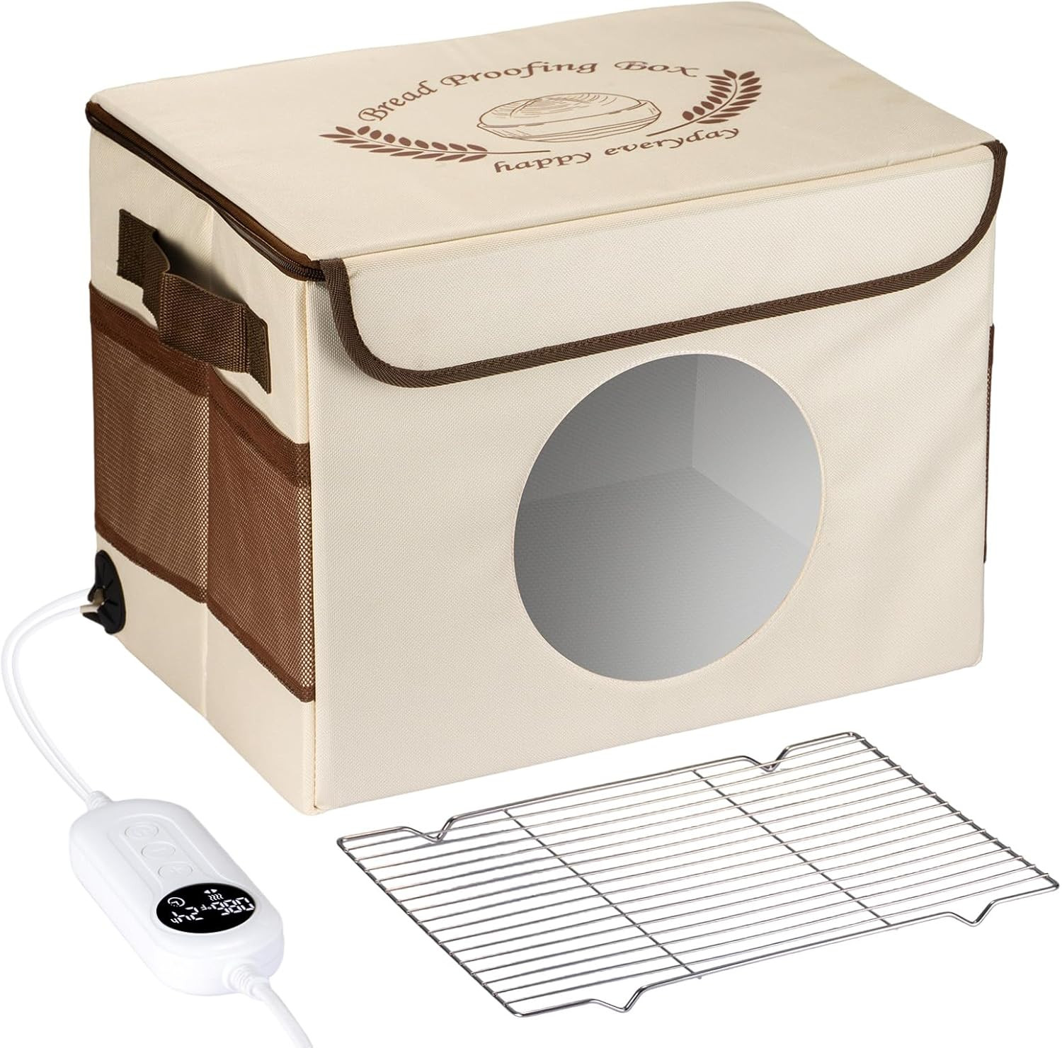 Foldable Bread Proofing Box with Temperature Timer Controller (86-113℉),Space-Sa