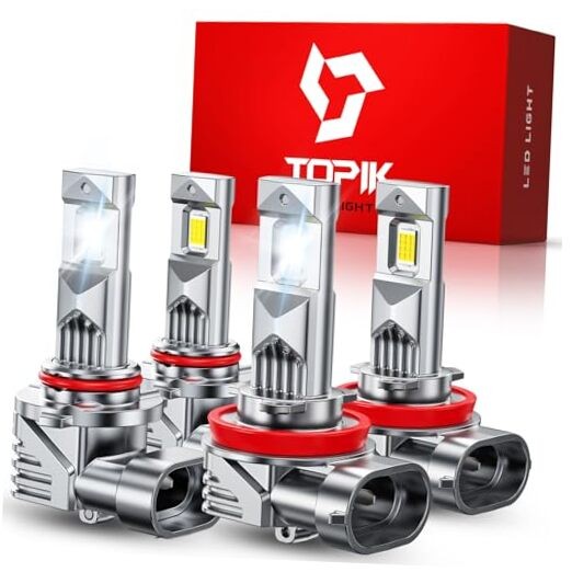  9005 H11 LED Light Bulbs Combo, 76,000LM 900% Brighter, H9 H8 HB3 9005+H11