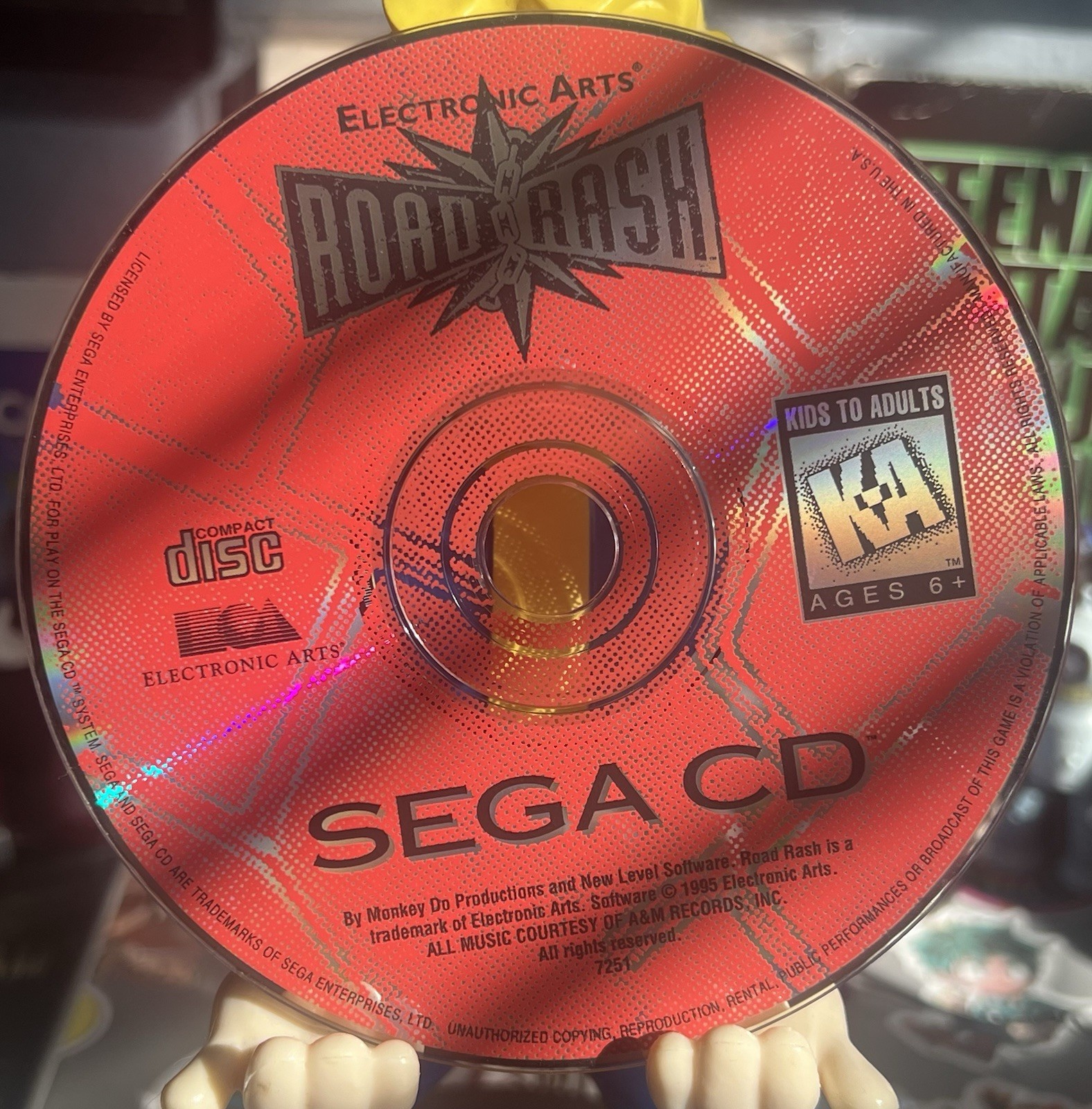 Sega CD Road Rash  (1995)disc only. Electronic arts