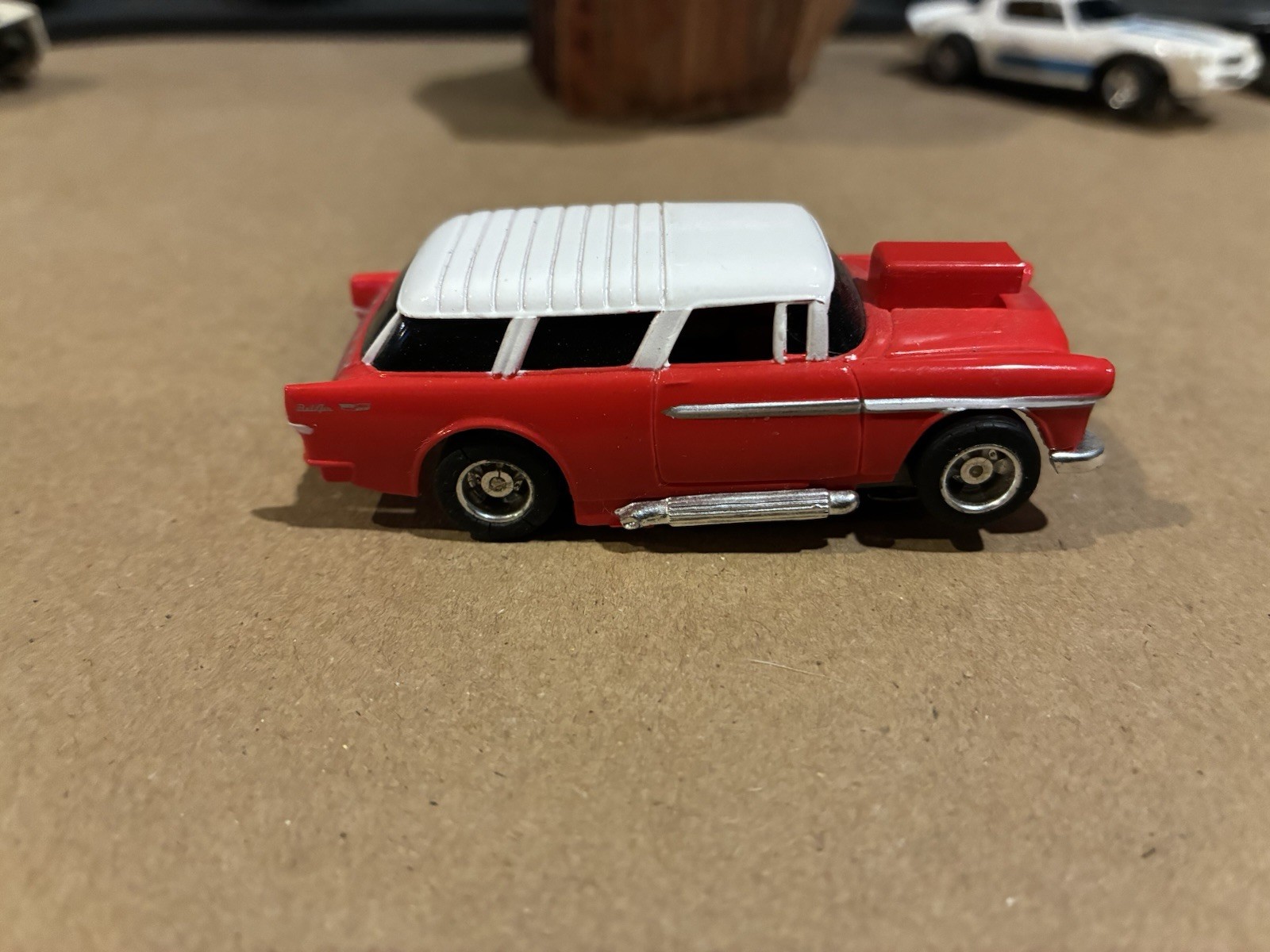 Tyco 55 Chevy Nomad Slot Car With HP2 Curve Hugger Chassis No Rear Bumper