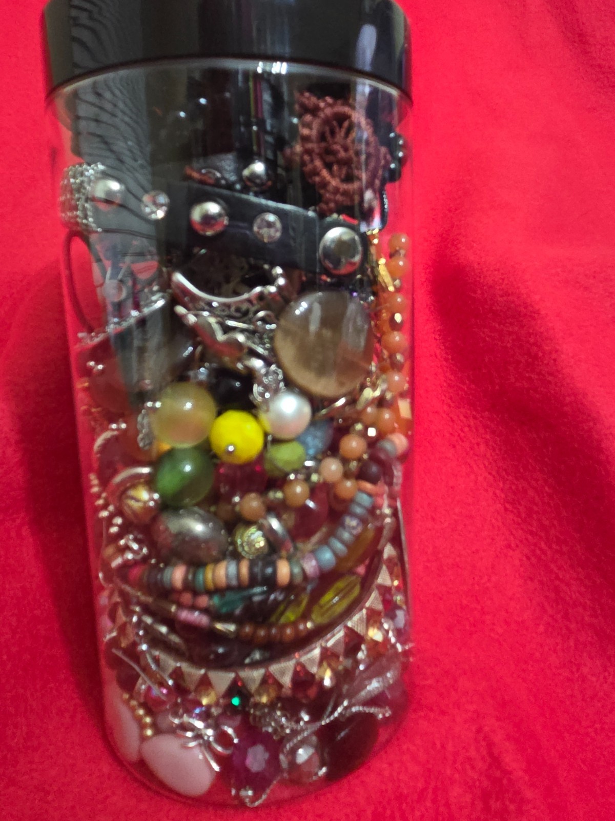 Mystery Jewelry Jar - Boho Eclectic Themed Jewelry  32oz Lot C2