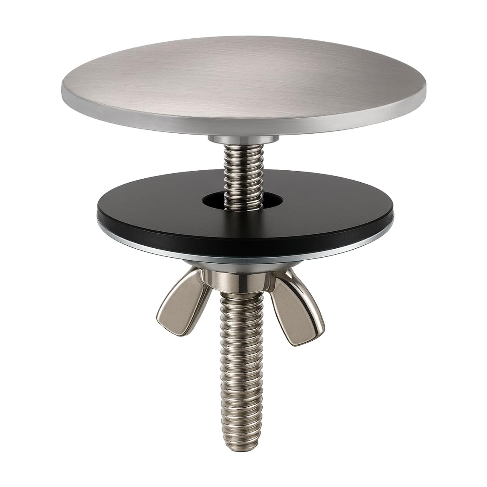 2 Inch Kitchen Sink Hole Cover, Solid Brass Faucet Hole Cover, Brushed Nickel...