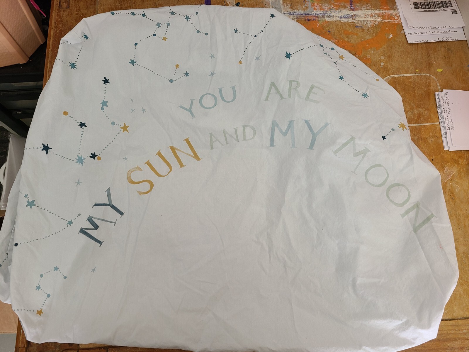 Pottery Barn Kids "Photo Op Stars" Crib Fitted Sheet