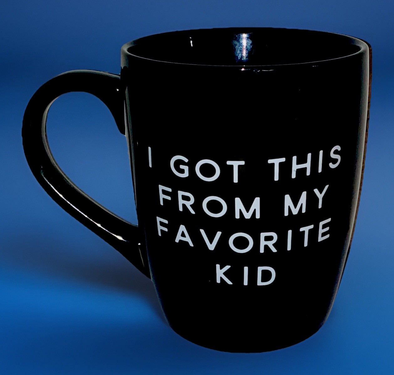 I Got This From My Favorite Kid Gigantic 28 oz Coffee Mug Novelty Black NEW NWT