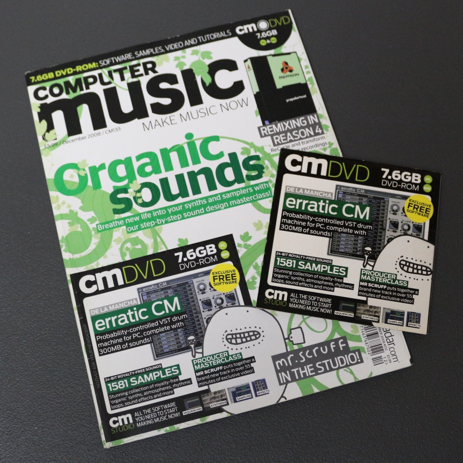 Computer Music UK Magazine 133 Dec 2008 + DVD-ROM  Software, Samples