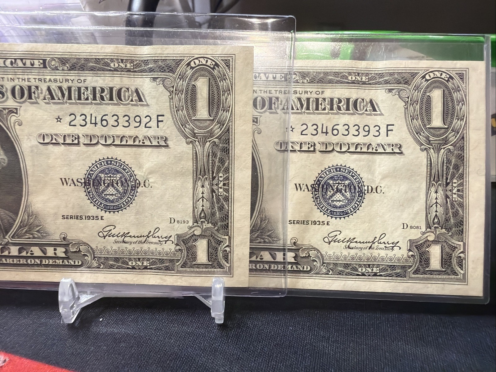🤩 2 Note 1935-E  STAR NOTE  $1 Silver Certificate 1935 E  ⭐️/ F  Block 2 Conse