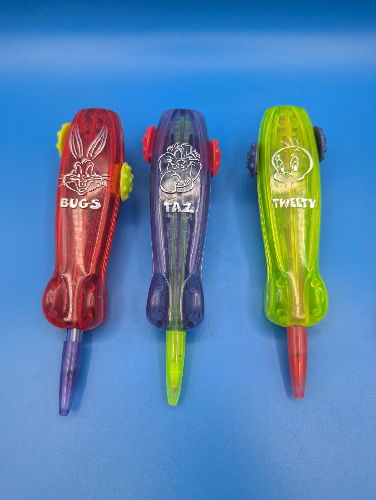 PEZ Looney Tunes Pen Dispenser Bugs, Tweety, Taz 1999 CAP Candy Retired