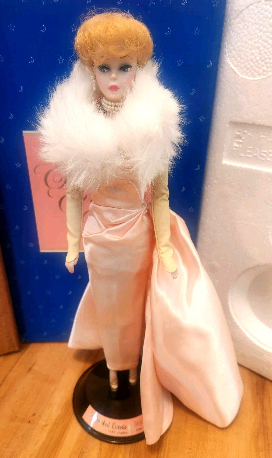 Enchanted Evening BARBIE DOLL MATTEL Blonde 1987 Limited Editiion Box & Shipper