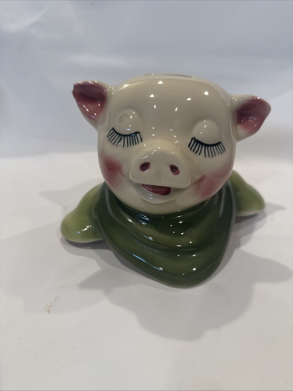 Vintage Shawnee Smiley Pig Cookie Jar - TOP ONLY