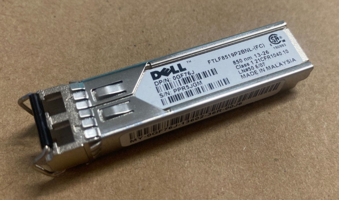0GF76J Dell FTLF8519P2BNL-(FC) 1000Base-SX 850nm SFP Transceiver Module