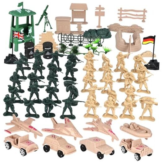  120PCS Army Men Military Set, Military Soldier Playset Army Men Action 
