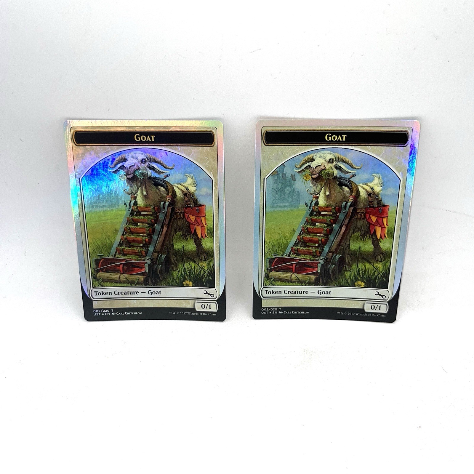 Goat Token 2x Foil Unstable MTG Magic The Gathering