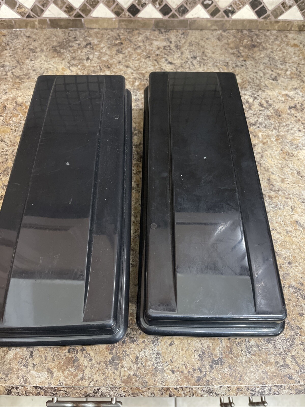 Vintage Alpha 15 Cassette Tape Holder/Storage Case Lot of 2 Black  Made USA