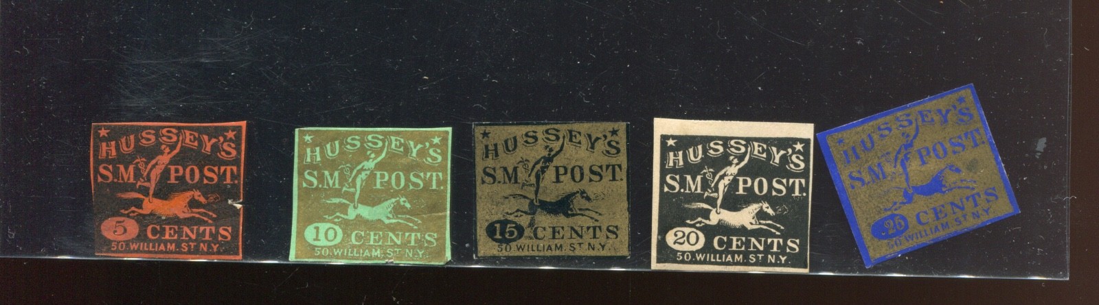 87LE1-87LE5  Hussey's Post Special Delivery Group of 5 Stamps  Bx6883