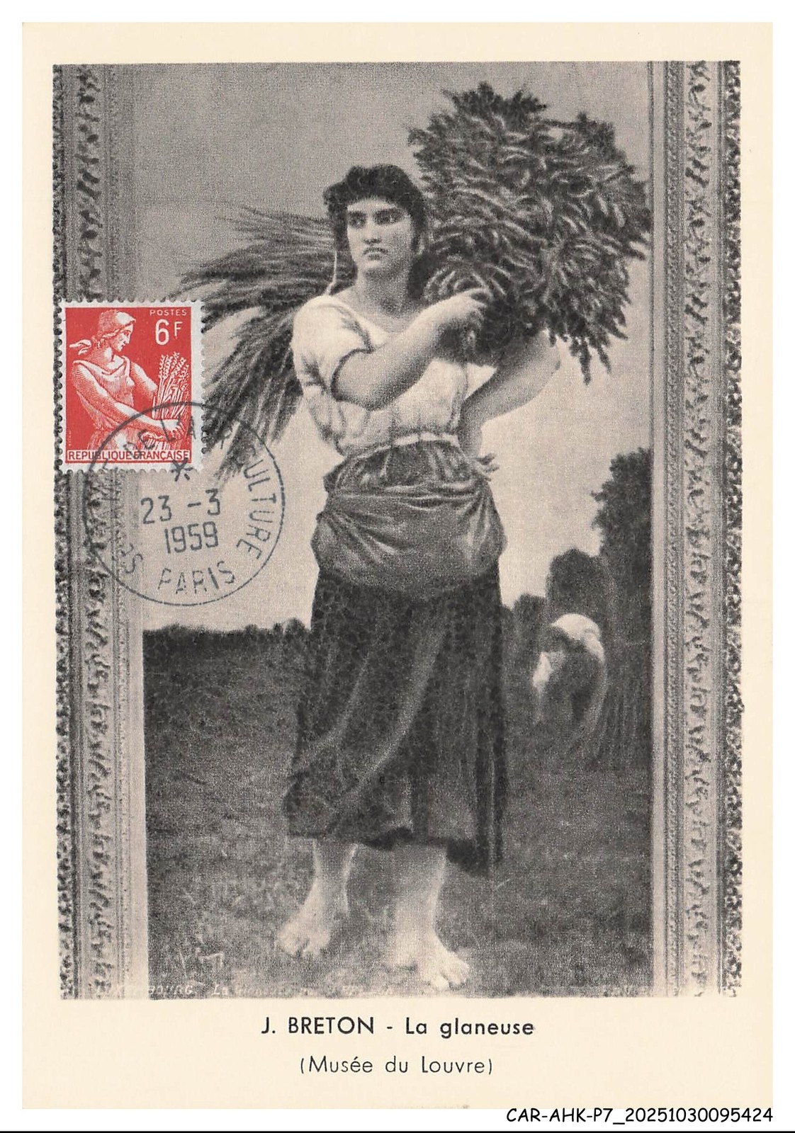 Car AHKP7 0405 Maximum Cards - J Breton - The Gatherer - 1959